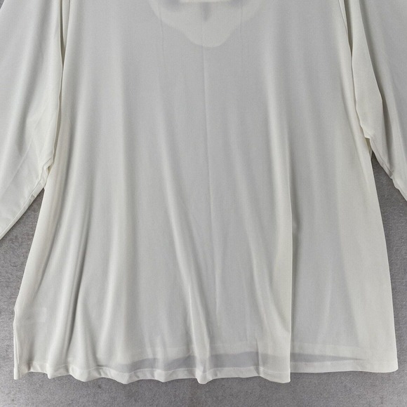 NWT New Directions Blouse Womens‎ 2X Flowy Tunic Career Metal Accent 3/4 Sleeve - Picture 12 of 13